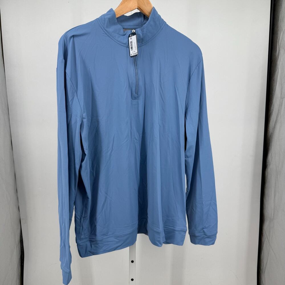 johnnie-O Motion Performance Quarter-Zip Golf Pullover Mens L Tide Blue Sports